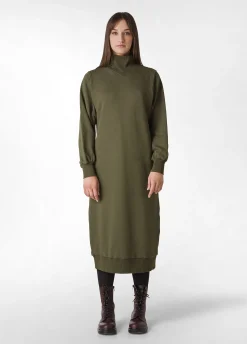 Best Sale DEHA Comfort High Neck Dress Green Olive Green