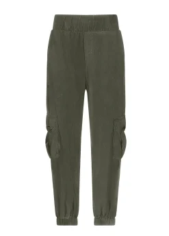 Shop DEHA Corduroy Cargo Pants Green Olive Green