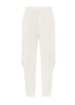 Hot DEHA Corduroy Cargo Pants White Milk White