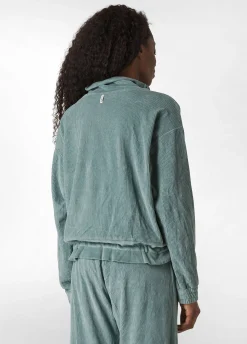 Best DEHA Corduroy Chenille Sweatshirt Green Sage Green