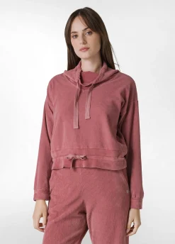 Best DEHA Corduroy Chenille Sweatshirt Pink Deco' Rose