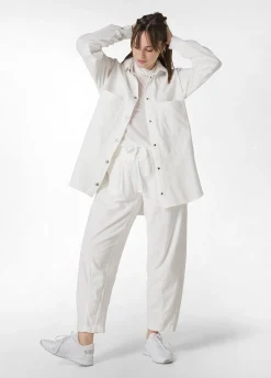 Shop DEHA Corduroy Combined Pants White Milk White