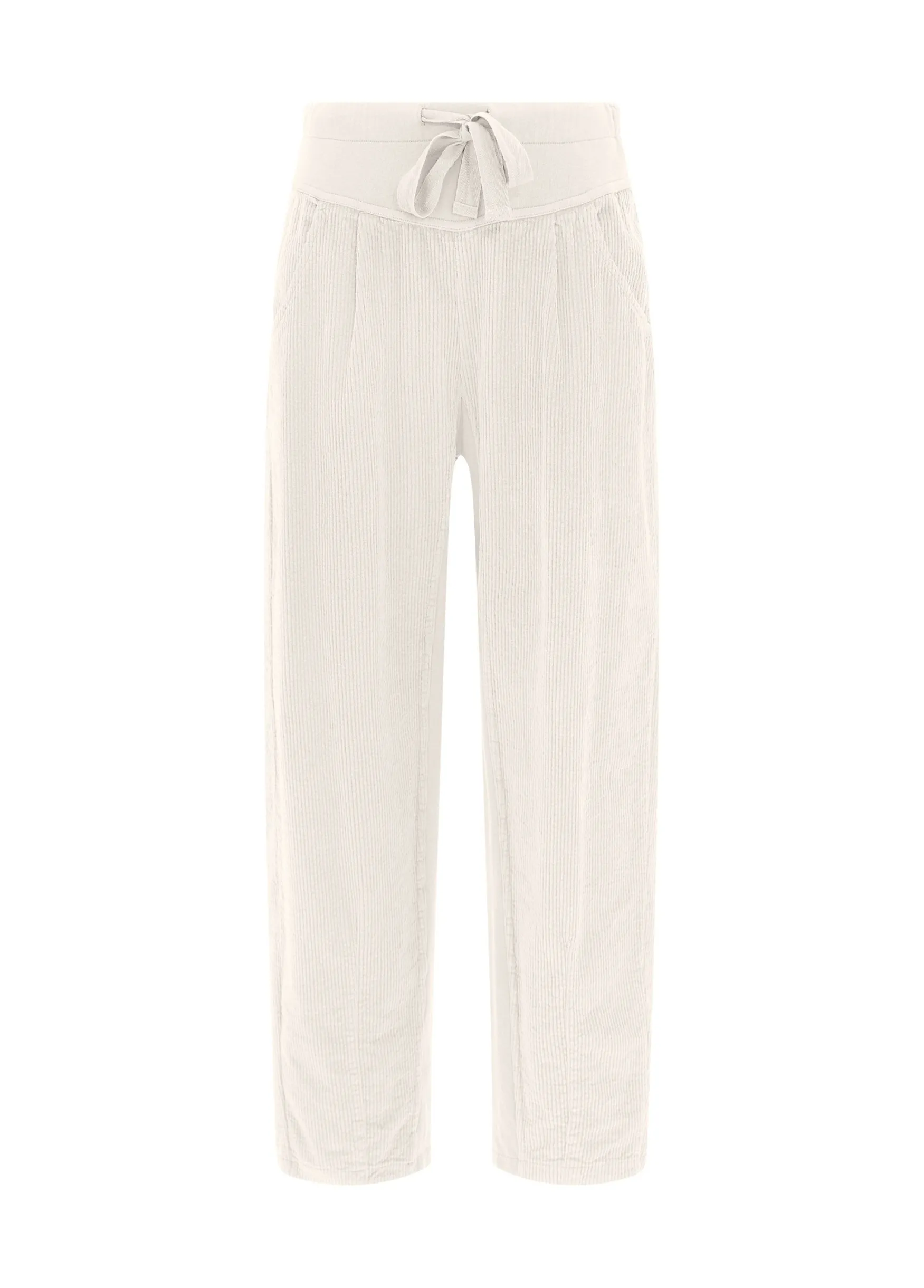 Shop DEHA Corduroy Combined Pants White Milk White
