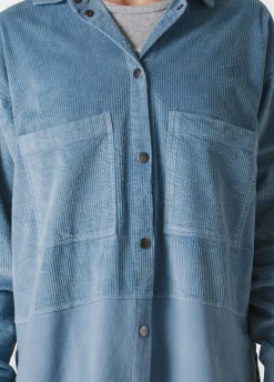 Clearance DEHA Corduroy Combined Shirt Blue Midblue