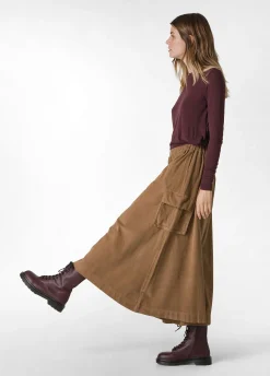 Clearance DEHA Corduroy Coulotte Pants Brown Biscuit Brown