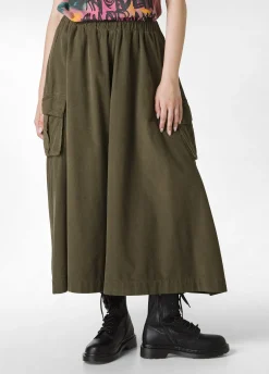 Best Sale DEHA Corduroy Coulotte Pants Green Olive Green