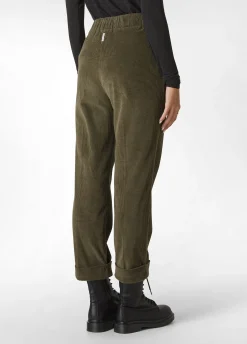 Store DEHA Corduroy Straight Pants Green Olive Green