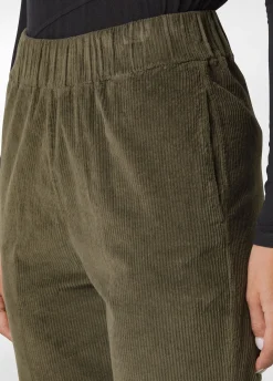 Store DEHA Corduroy Straight Pants Green Olive Green