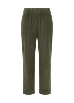 Store DEHA Corduroy Straight Pants Green Olive Green