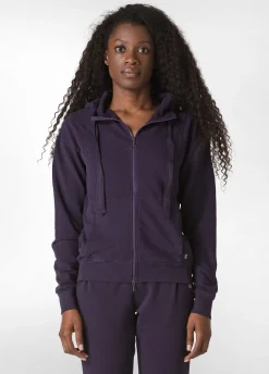 Sale DEHA Core Full Zip Hoodie Purple Aubergine Violet