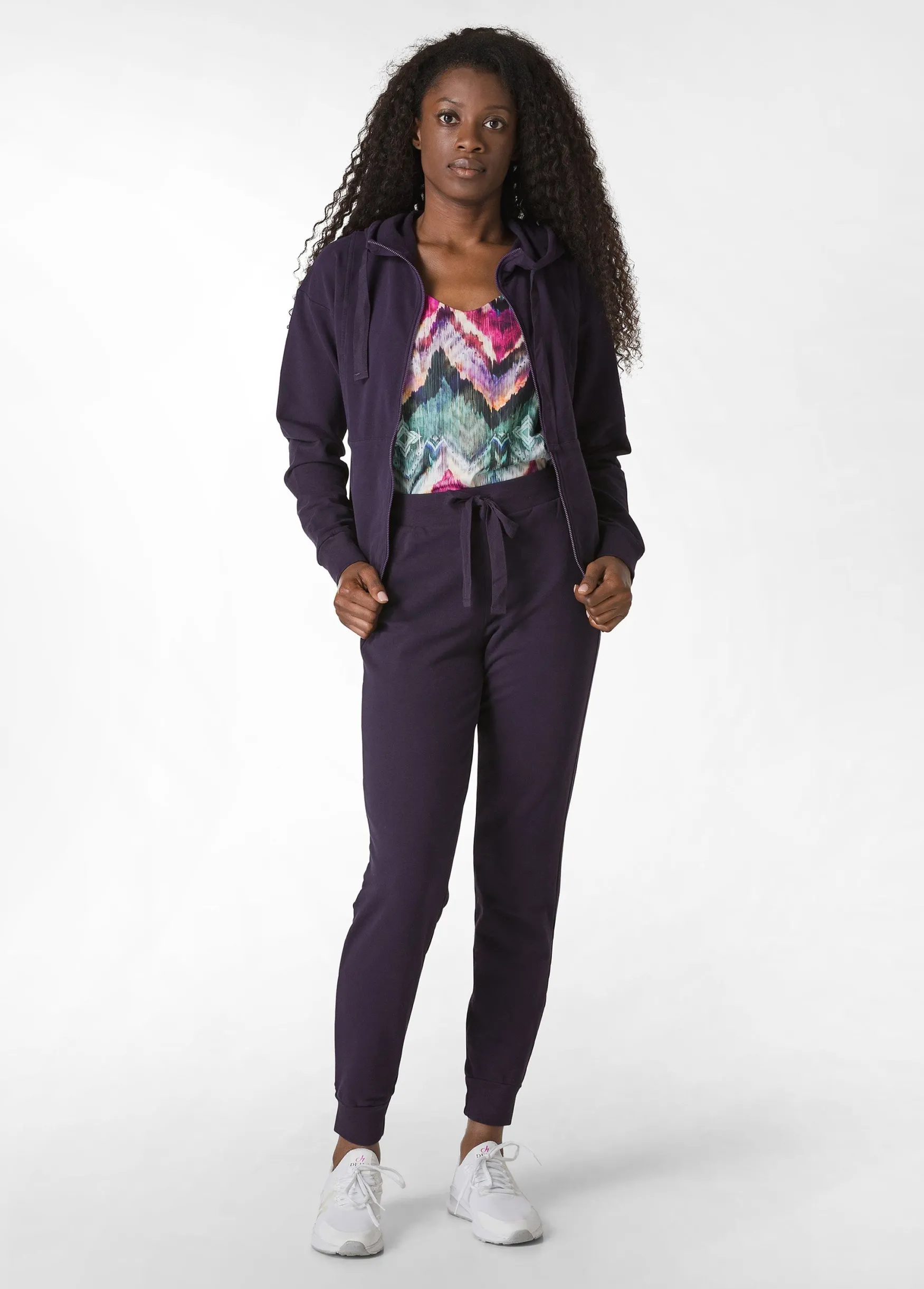 Sale DEHA Core Full Zip Hoodie Purple Aubergine Violet