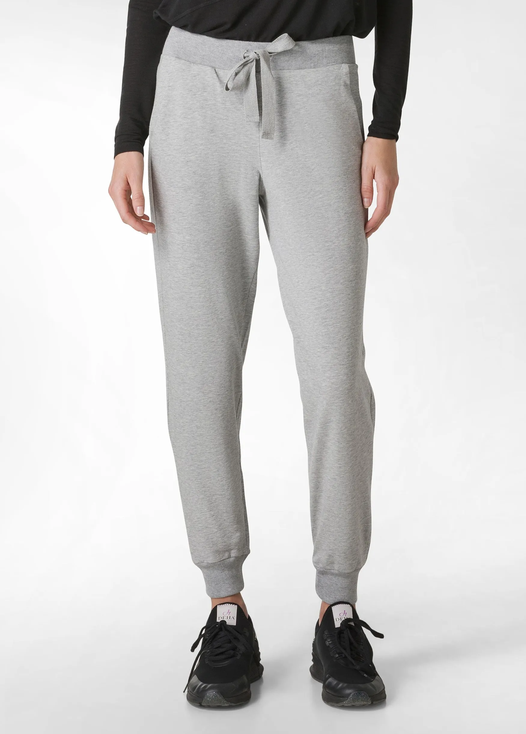 Shop DEHA Core Jogger Cuffed Sweatpants Grey Grey Melange