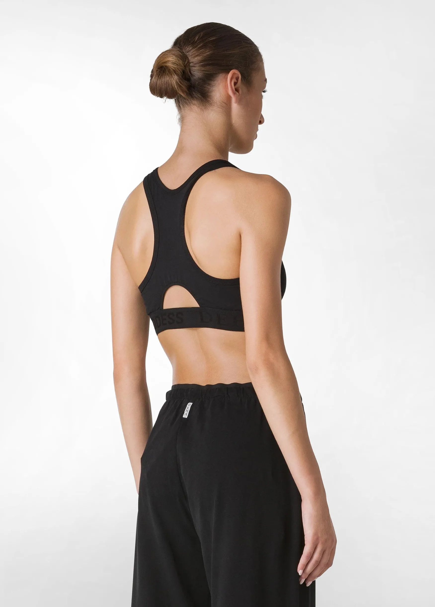 Outlet DEHA Core Wide Leg Jersey Pants Black