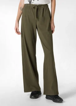 Outlet DEHA Core Wide Leg Jersey Pants Green Olive Green