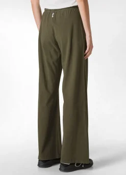 Outlet DEHA Core Wide Leg Jersey Pants Green Olive Green