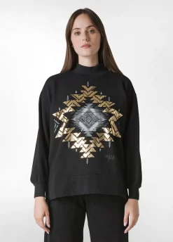 Store DEHA Cosy Graphic Sweatshirt Black