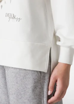 Clearance DEHA Cosy Graphic Sweatshirt White Milk White