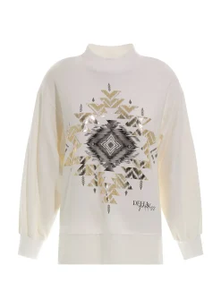 Clearance DEHA Cosy Graphic Sweatshirt White Milk White