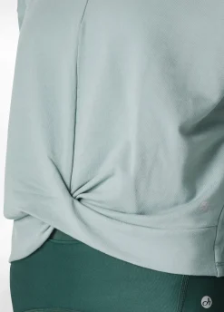 Outlet DEHA Cosy Knotted Hoodie Green Sage Green