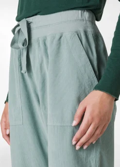 Sale DEHA Drawstring Corduroy Pants Green Sage Green