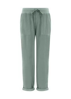 Sale DEHA Drawstring Corduroy Pants Green Sage Green