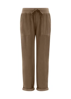 Best DEHA Drawstring Corduroy Pants Brown Biscuit Brown