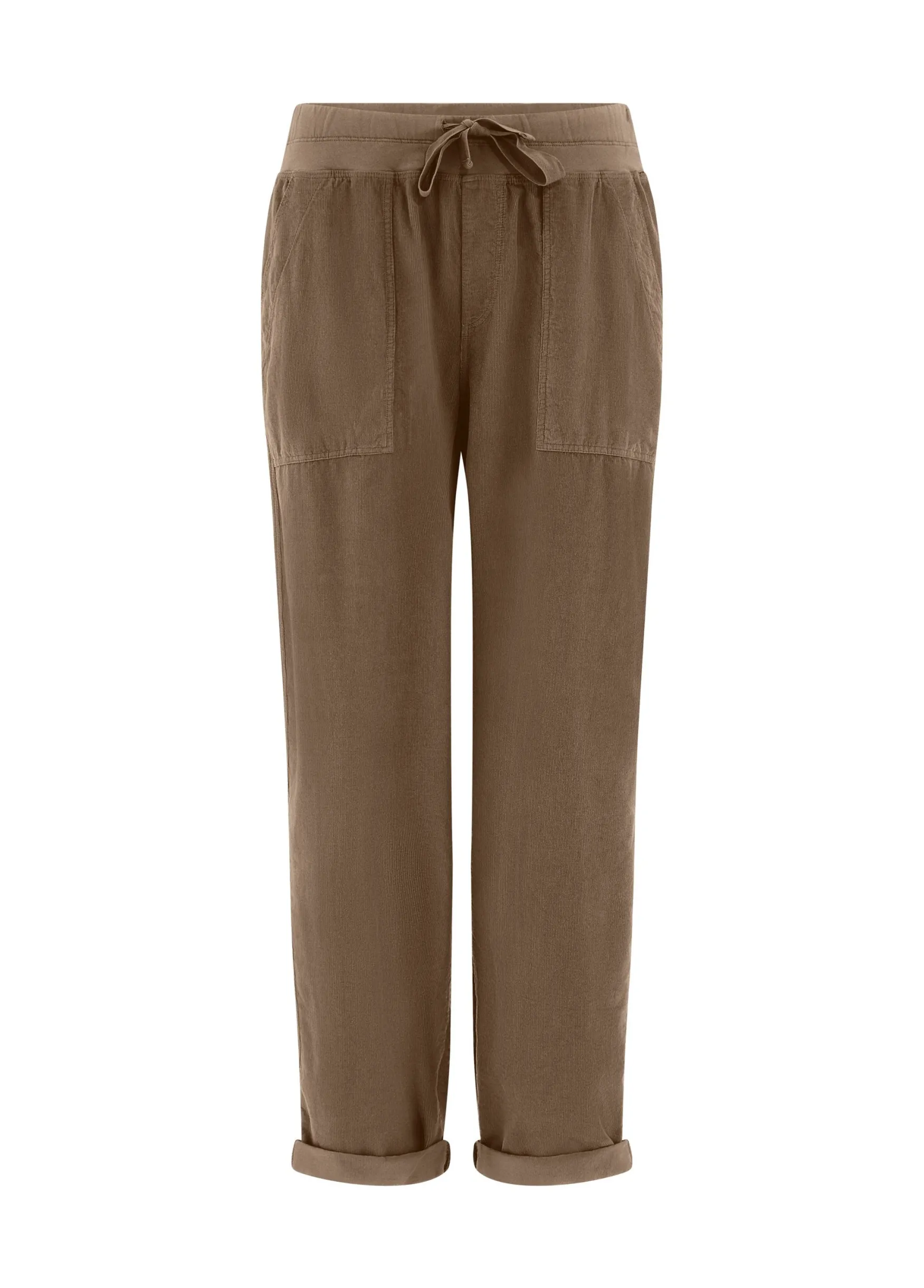 Best DEHA Drawstring Corduroy Pants Brown Biscuit Brown