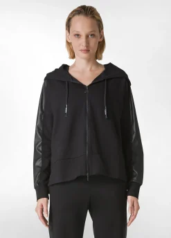 Discount DEHA Faux Leather Trims Jacket Black