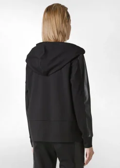 Discount DEHA Faux Leather Trims Jacket Black