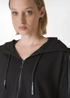 Discount DEHA Faux Leather Trims Jacket Black