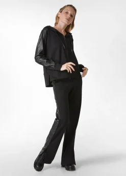 Discount DEHA Faux Leather Trims Jacket Black