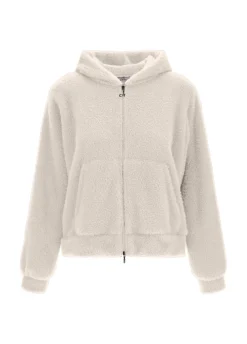 Shop DEHA Fluffy Hoodie White Milk White