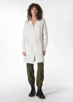 New DEHA Fluffy Long Cardigan White Milk White