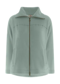 Outlet DEHA Fluffy Polar Jacket Green Sage Green