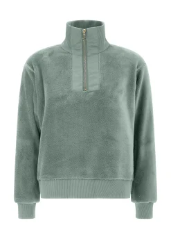 New DEHA Fluffy Polar Sweatshirt Green Sage Green