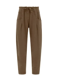 Clearance DEHA Gabardine Balloon Pants Brown Biscuit Brown
