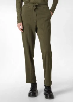 Cheap DEHA Gabardine Straight Pants Green Olive Green