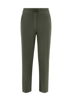Cheap DEHA Gabardine Straight Pants Green Olive Green