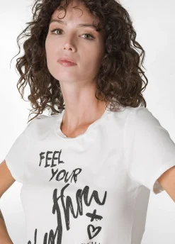 Store DEHA Graphic Stretch T-Shirt White Milk White