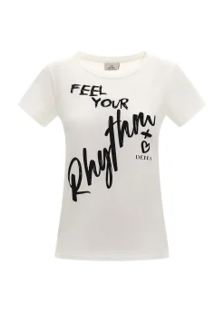 Store DEHA Graphic Stretch T-Shirt White Milk White