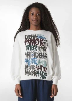 Shop DEHA Graphic Sweatshirt White Milk White