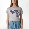 Cheap DEHA Graphic T-Shirt Grey Grey Melange