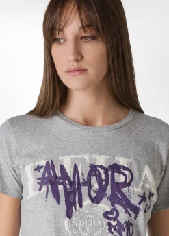 Cheap DEHA Graphic T-Shirt Grey Grey Melange