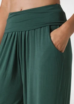 Cheap DEHA Harem Viscose Pants Green Forest Green