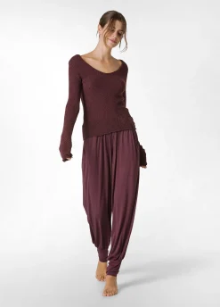 Cheap DEHA Harem Viscose Pants Red Tibetan Red