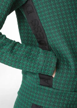 Discount DEHA Houndstooth Jacket Green Forest Green