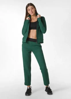 Discount DEHA Houndstooth Jacket Green Forest Green
