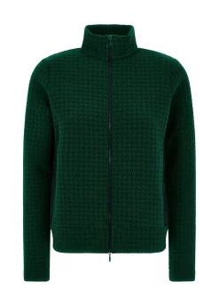 Discount DEHA Houndstooth Jacket Green Forest Green