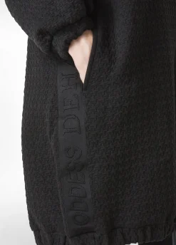 Best DEHA Houndstooth Oversize Sweatshirt Black
