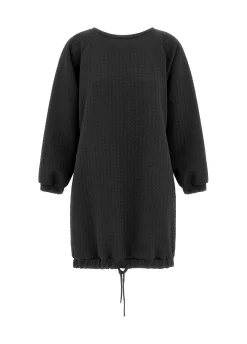 Best DEHA Houndstooth Oversize Sweatshirt Black